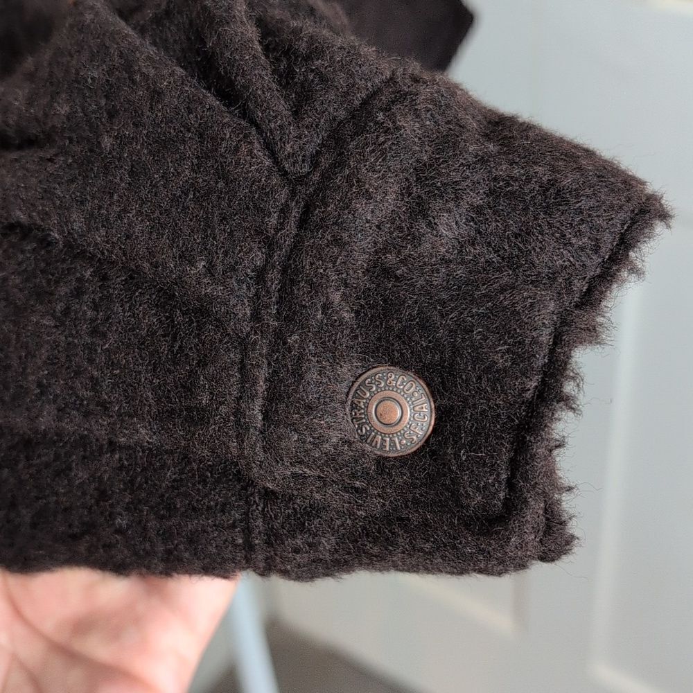 Levi's XL Brown Baby Bubble Wool Trucker Jacket, NEW - Picture 4 of 16